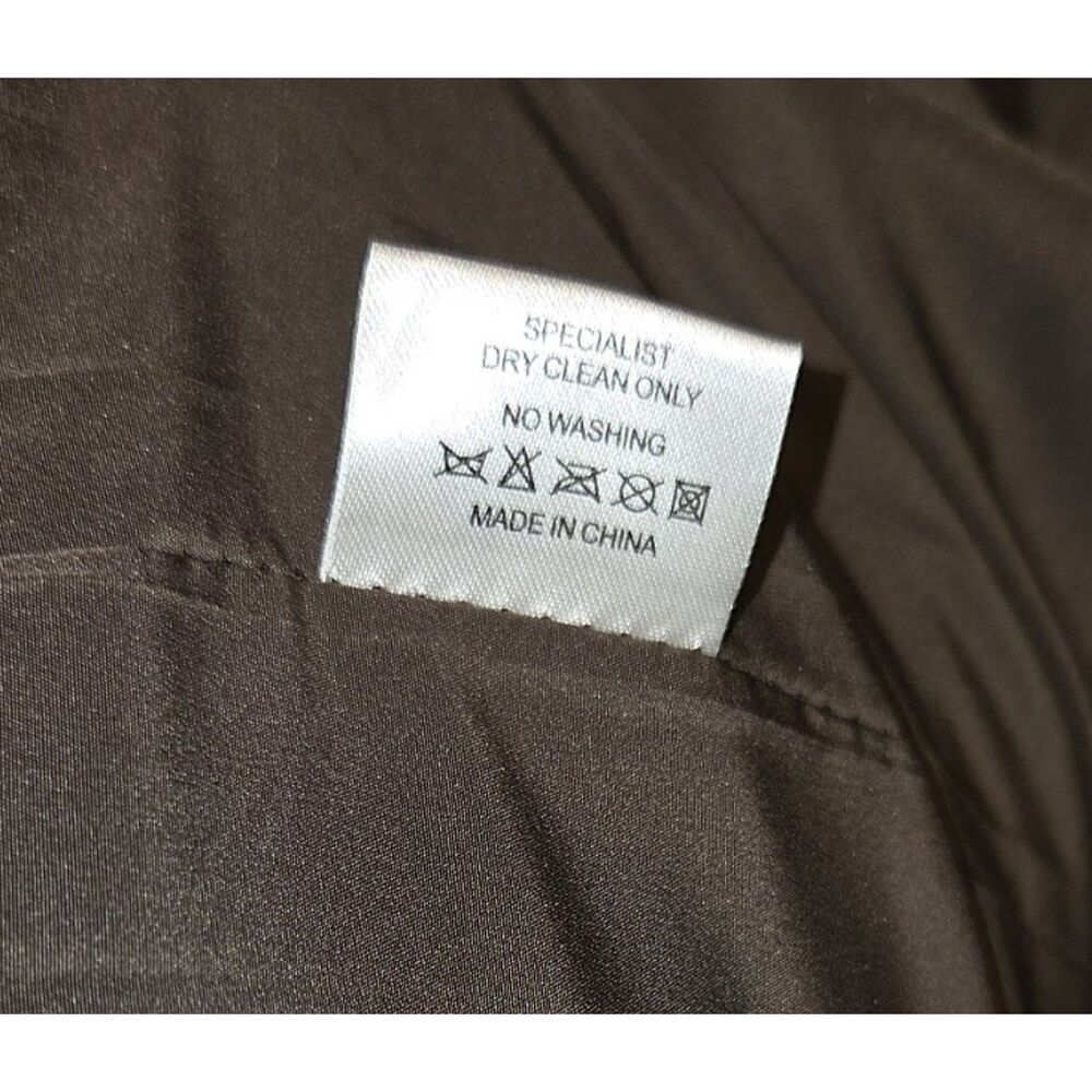 NWT Angel Wings by Lucy MacGill Faux Leather Fur Collar Trench Coat – Size M/L - Picture 7 of 9